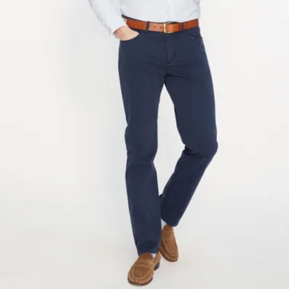 J Mclaughlin‎ Navy Cotton Bland Office Casual Trouser Pants Men’s Size 34